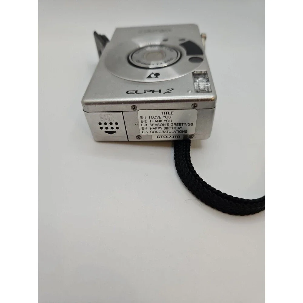 Canon ELPH 2 Point & Shoot Film Camera - Silver Broken / Not Tested / For Parts